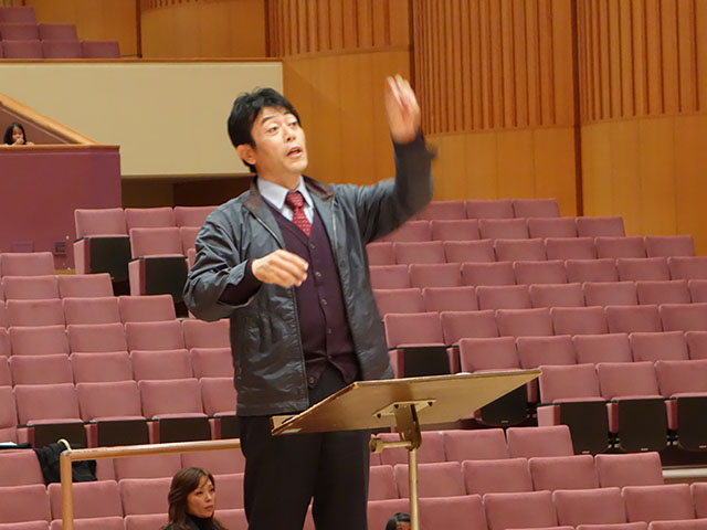 大ホールでの練習