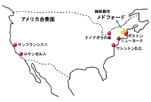 メドフォード市の場所