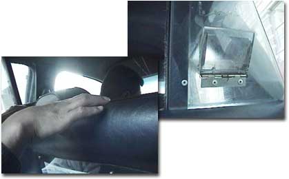 タクシーの車内