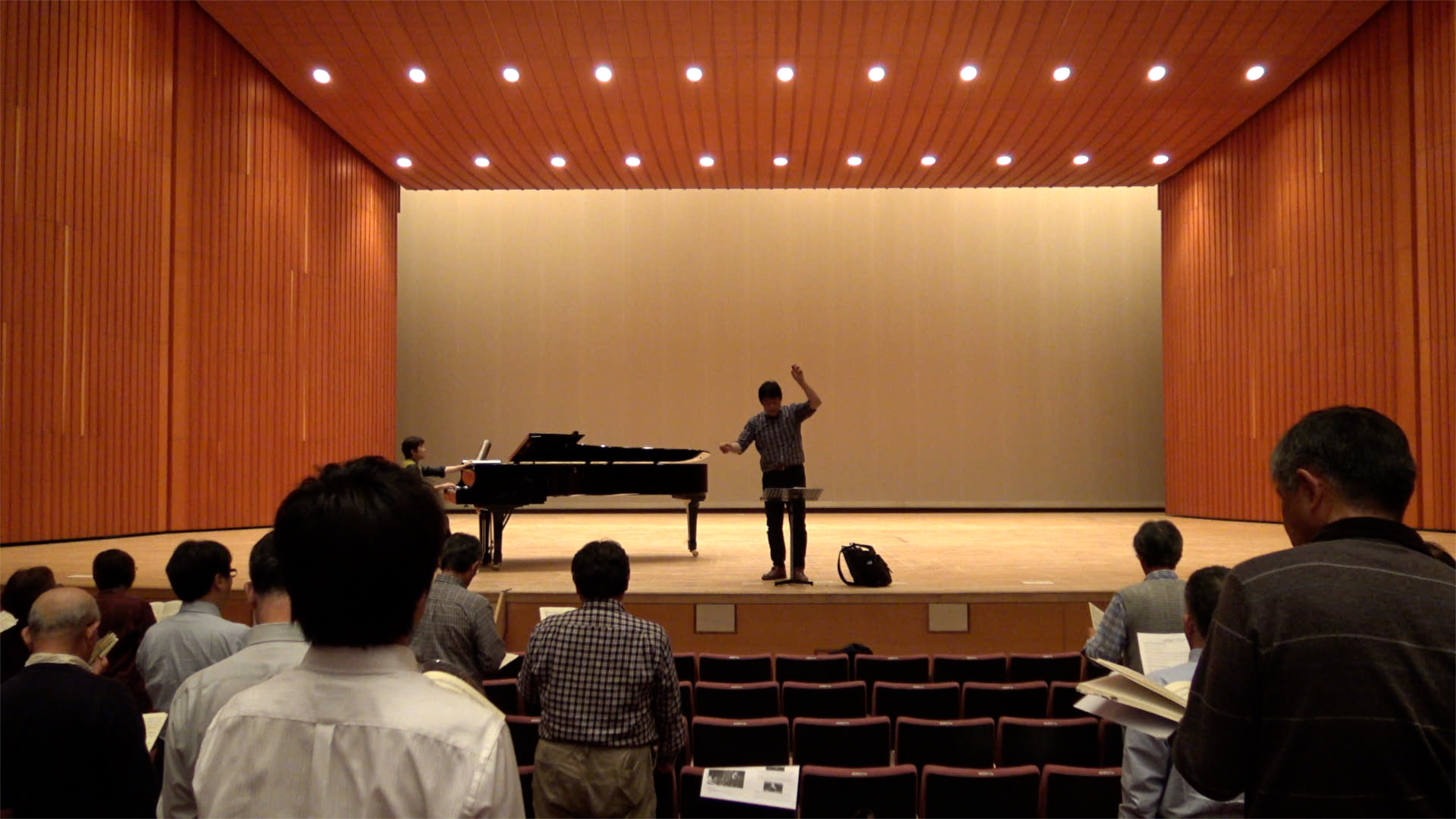 柳田先生の「合唱幻想曲」の練習