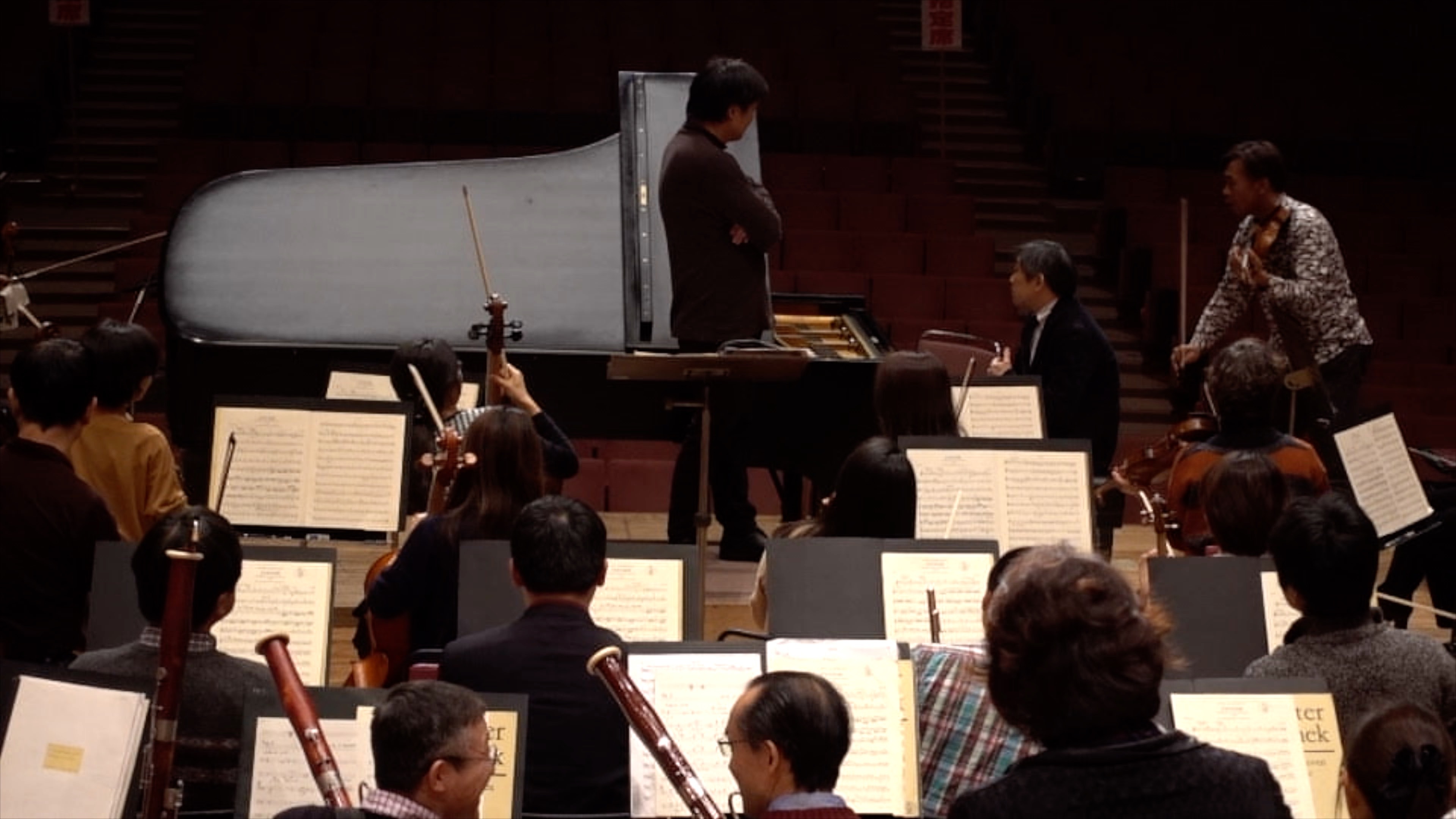 大ホールでゲネプロ中