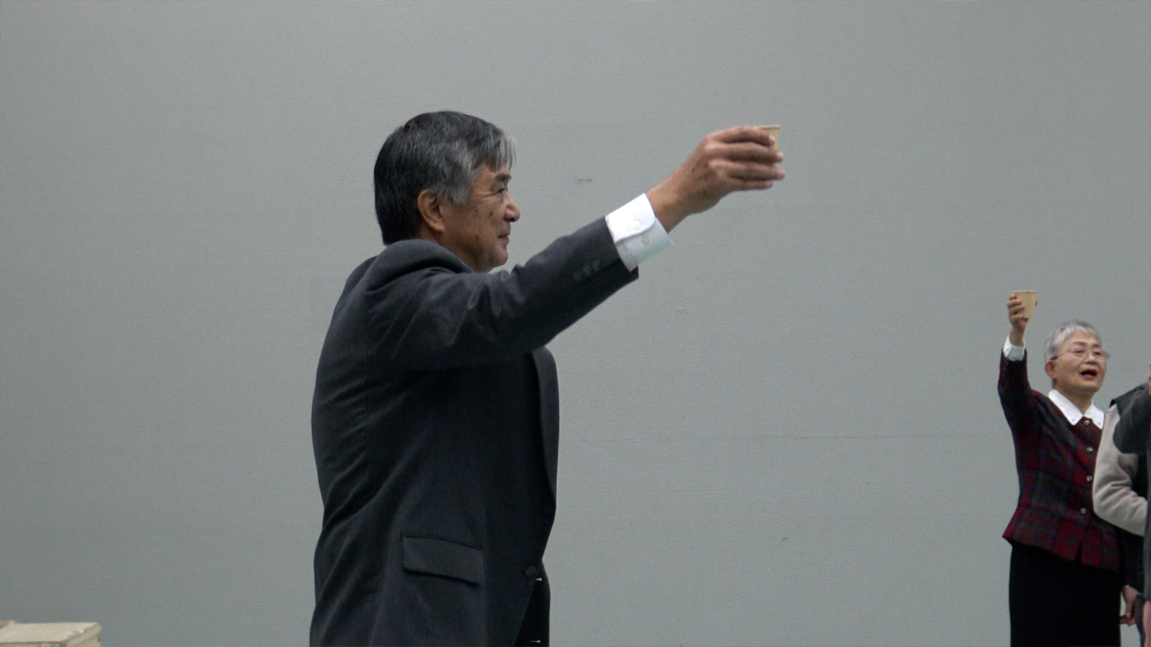 打ち上げで渡邊さんが乾杯